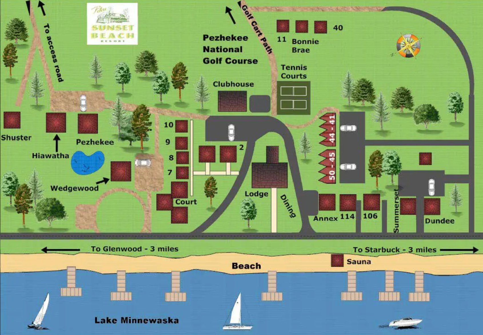 Peter's Sunset Beach Resort property map